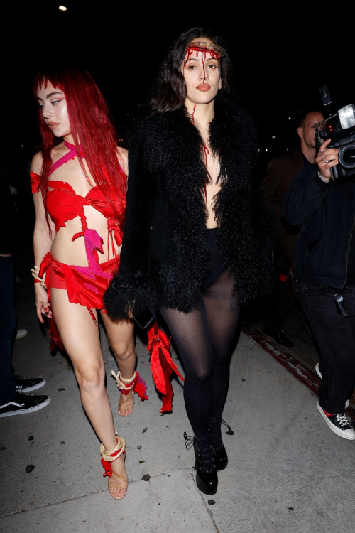 Rosalia and Charli XCX at Kendall Jenner’s Halloween Bash, Oct 2024 5