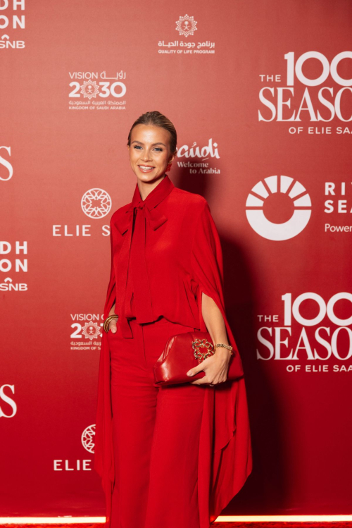 Simona Jakstaite at Elie Saab Anniversary Fashion Show, November 2024