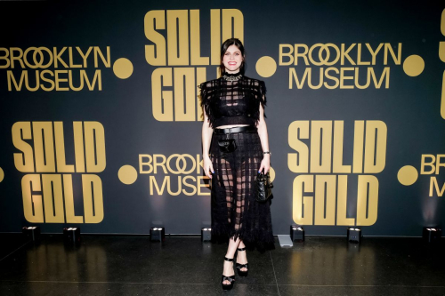 Alexandra Daddario at Solid Gold Exhibition Opening Brooklyn Museum, November 2024