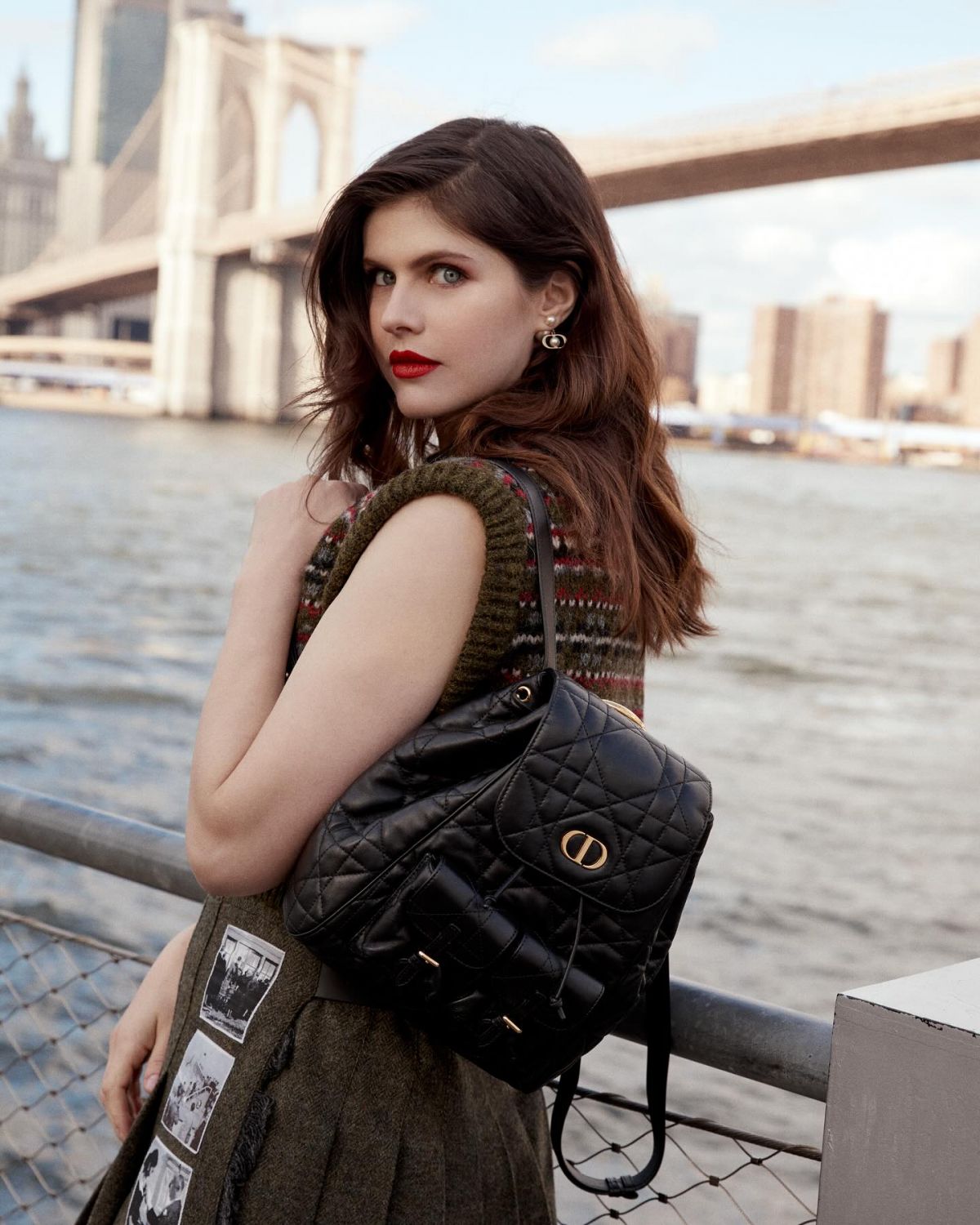 Alexandra Daddario for Dior Caro Bag, December 2024