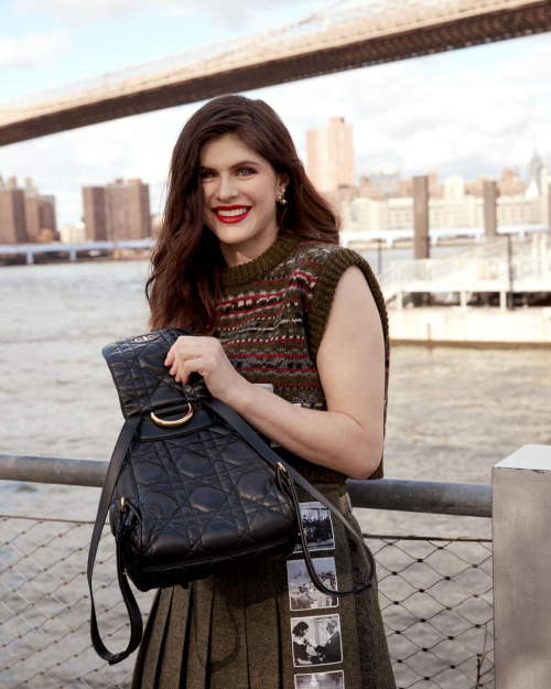 Alexandra Daddario for Dior Caro Bag, December 2024 2