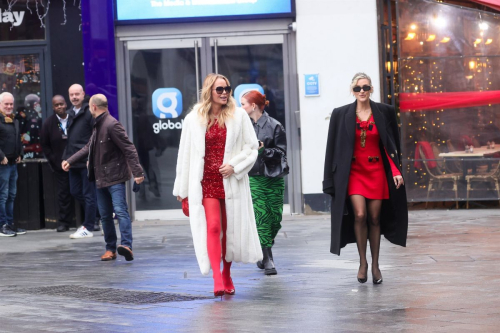 Amanda Holden, Ashley Roberts, and Lindsey Russell Leave Global Studios, December 2024