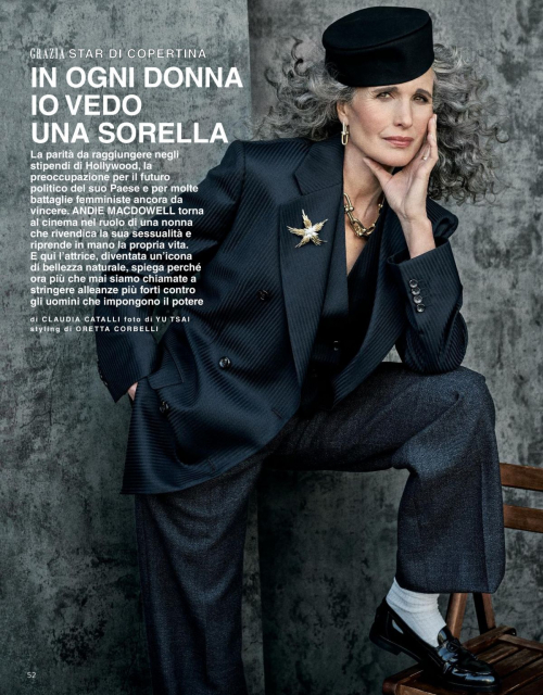 Andie MacDowell in Grazia Italy, December 2024 9