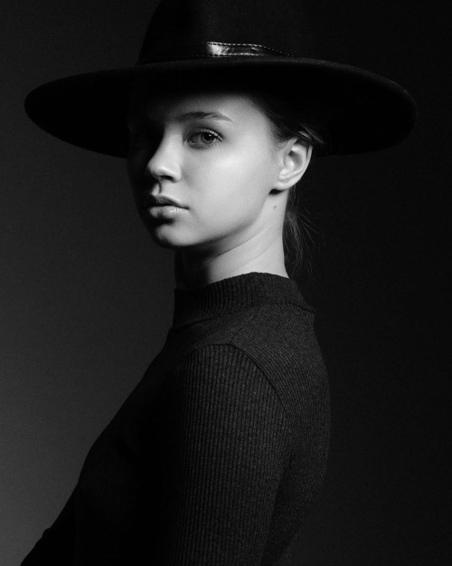 Angelina Polikarpova in Black and White Photoshoot, December 2024 1