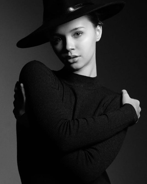 Angelina Polikarpova in Black and White Photoshoot, December 2024 2