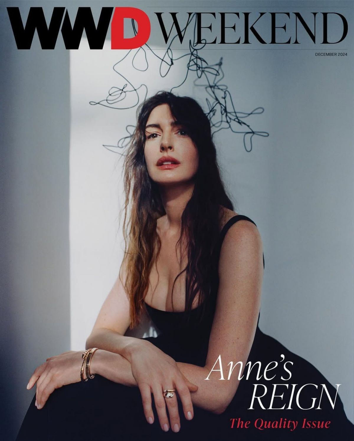 Anne Hathaway for WWD Weekend, December 2024