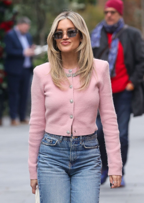 Ashley Roberts Leaves Heart Radio in London, December 2024