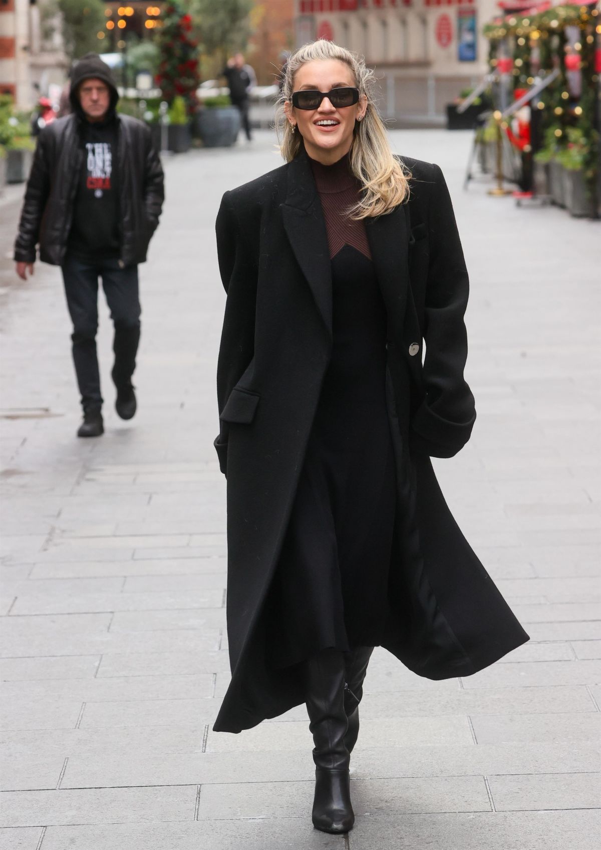 Ashley Roberts Leaves Heart Radio in London, December 2024