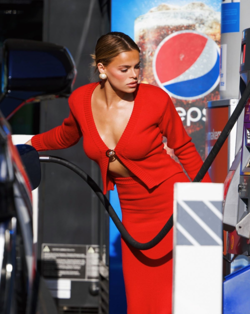 Brooks Nader at Gas Station in Los Angeles, December 2024