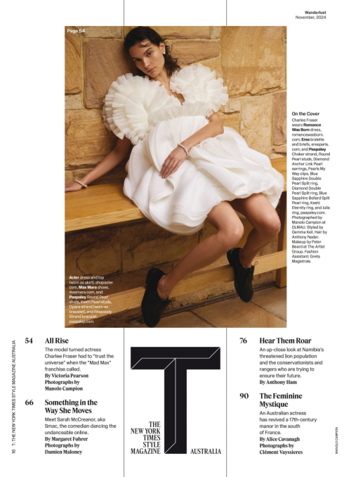 Charlee Fraser in The New York Times Style Magazine Australia, December 2024 14