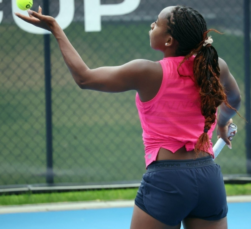 Coco Gauff Training at RAC Arena in Perth, December 2024 6