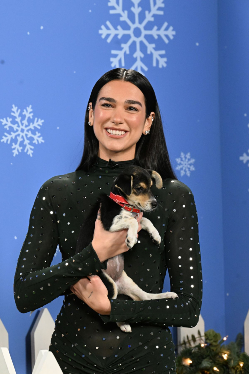 Dua Lipa on Late Show With Stephen Colbert, December 2024