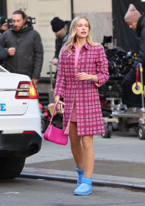 Elle Chapman on Set of The Madison in Manhattan, December 2024