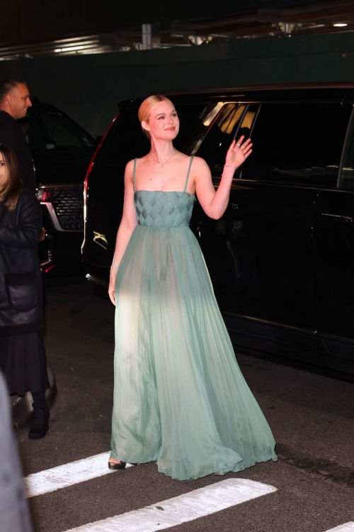 Elle Fanning Arrives at Gotham