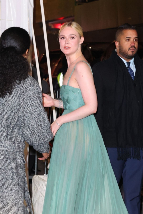 Elle Fanning Arrives at Gotham