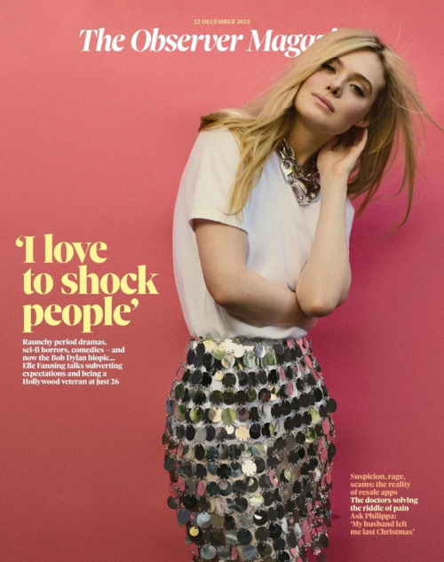 Elle Fanning in The Observer Magazine, December 2024