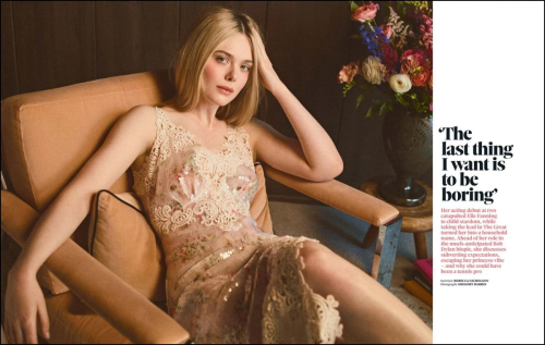 Elle Fanning in The Observer Magazine, December 2024 1