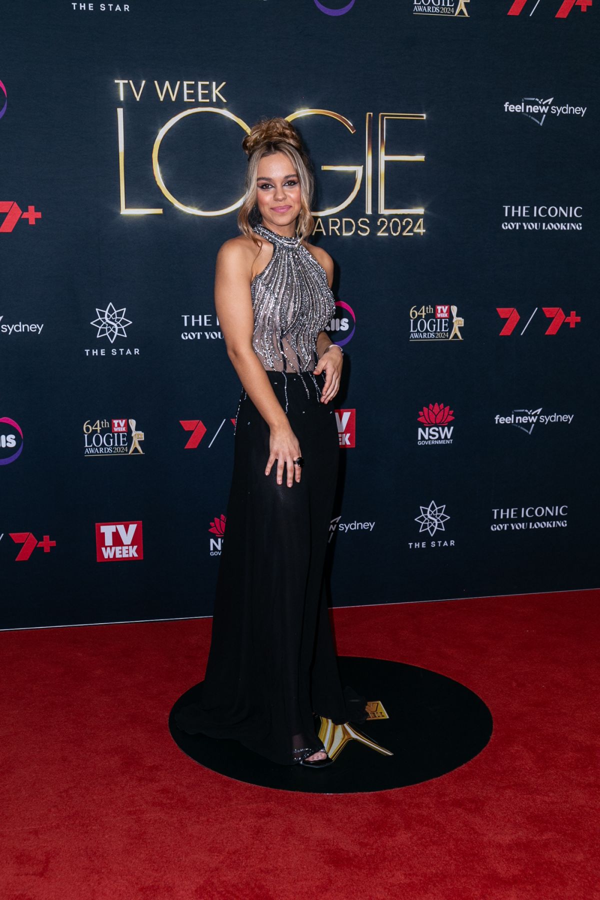 Hailey Pinto at 64th TV WEEK Logie Awards in Sydney, August 2024