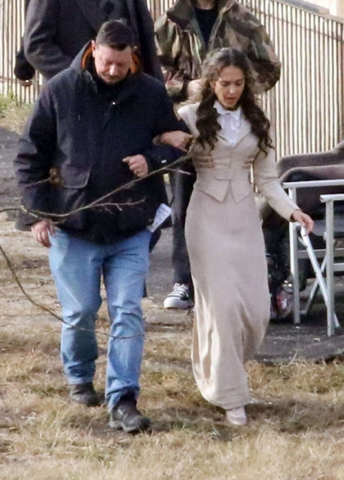 Jessica Alba and Michele Morrone on the Set of Maserati, December 2024​ 10