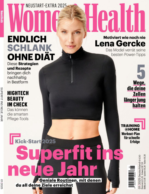 Lena Gercke in Women's Health Germany, January 2025