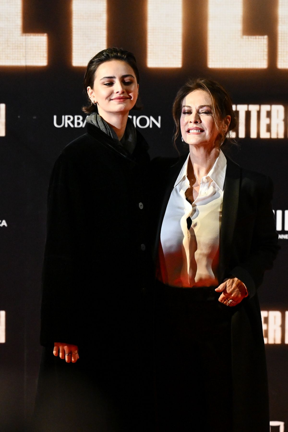 Maria Mainetti and Elena Sofia Ricci at Better Man Premiere, December 2024