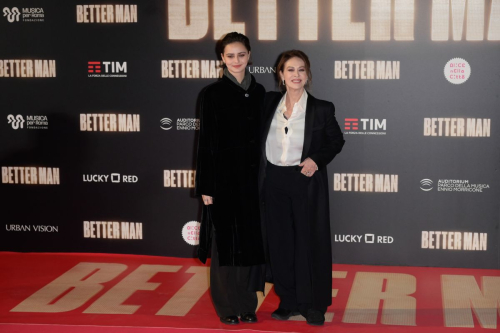 Maria Mainetti and Elena Sofia Ricci at Better Man Premiere, December 2024 4