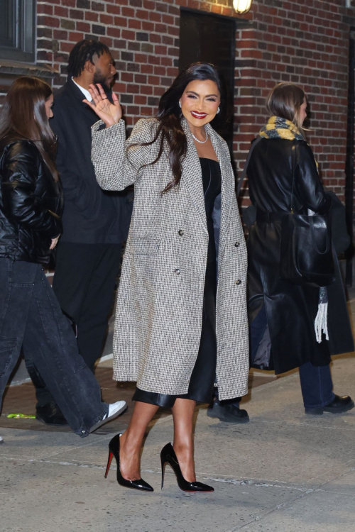 Mindy Kaling Leaves Late Show with Stephen Colbert in New York, December 2024 4