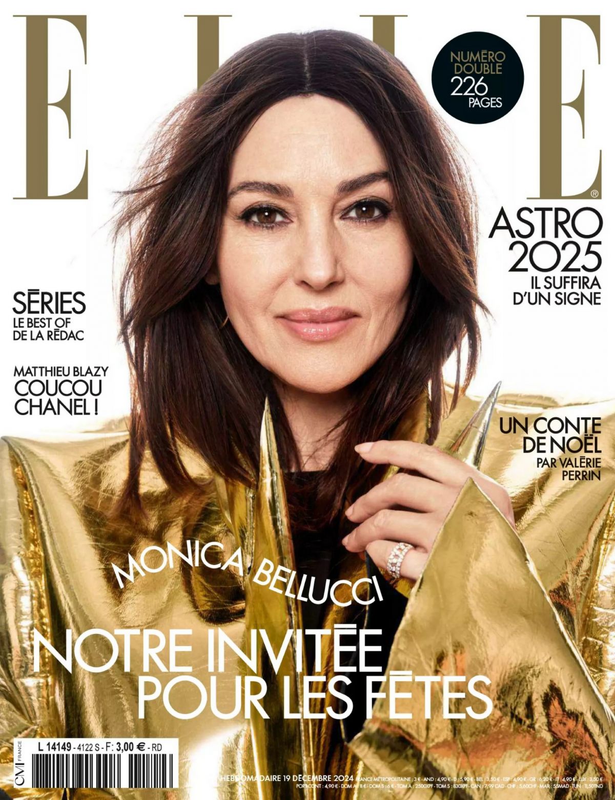 Monica Bellucci Appears in Elle Magazine, December 2024