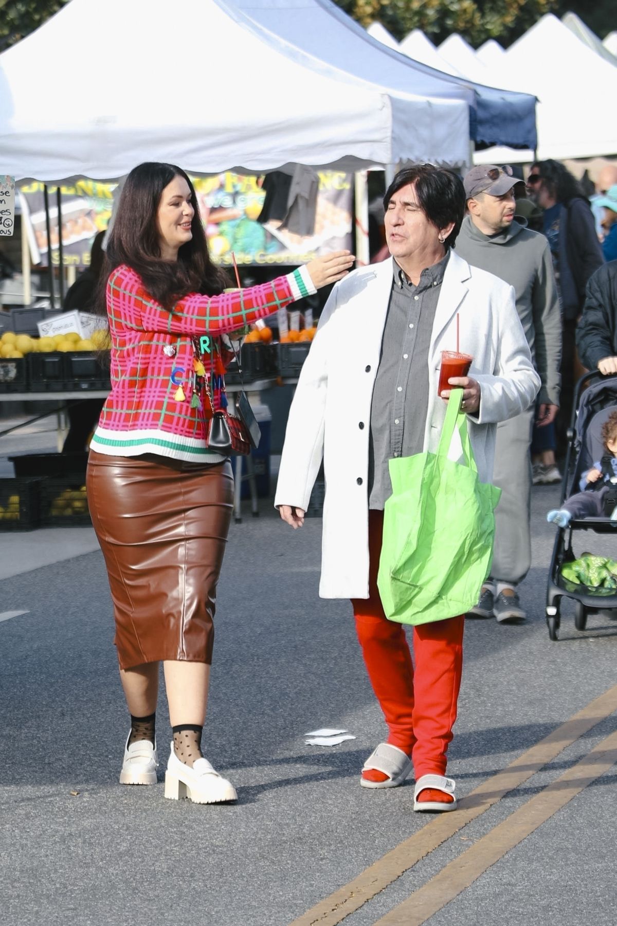 Natasha and Martin Blasick Out at Farmers Market in Los Angeles, December 2024