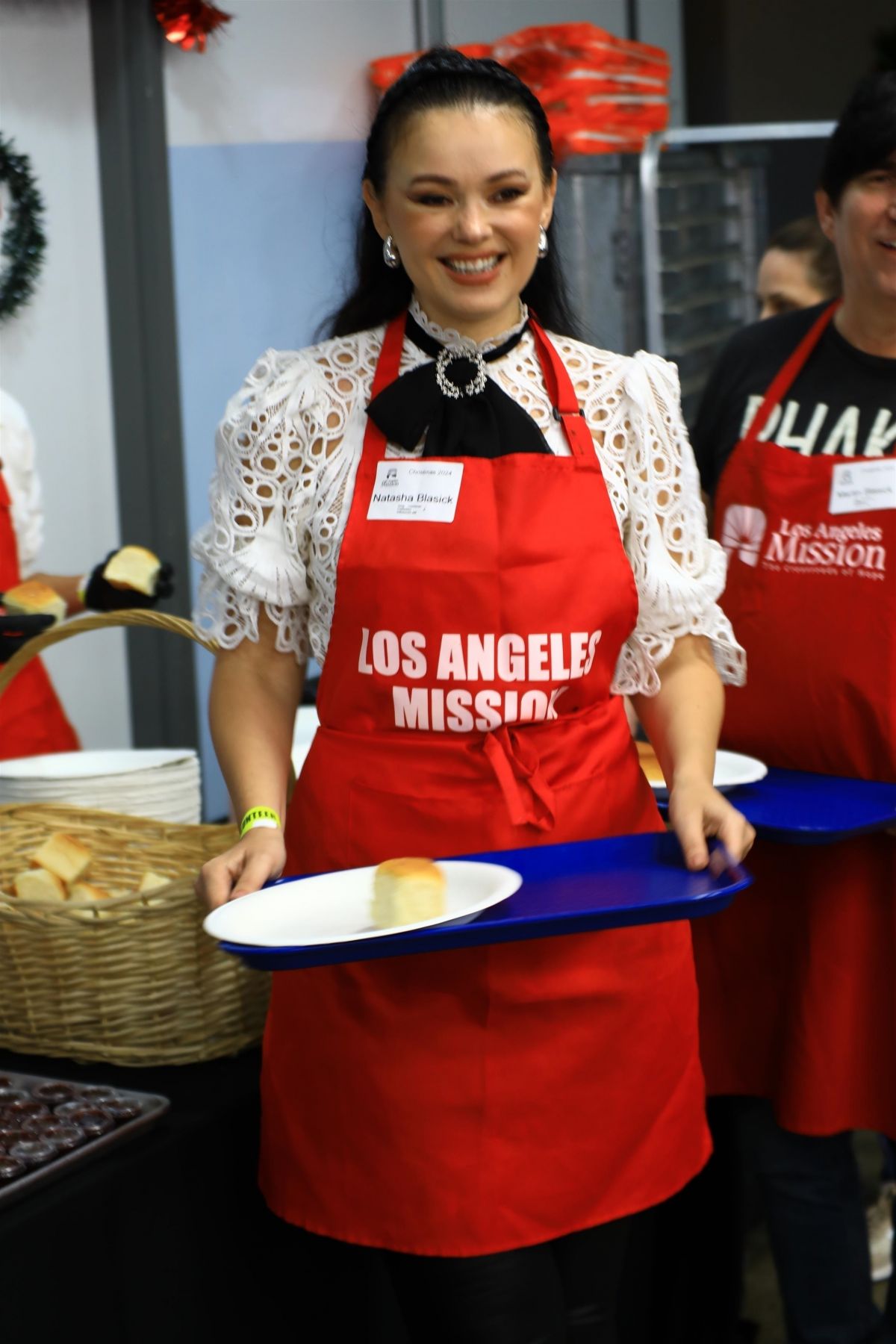 Natasha Blasick Serving Meals to Homeless, December 2024