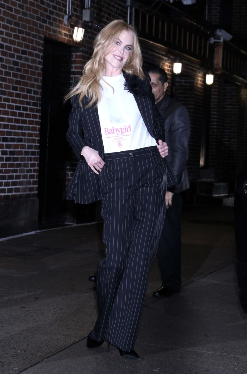 Nicole Kidman Dazzles on Late Show with Stephen Colbert in New York City, December 2024