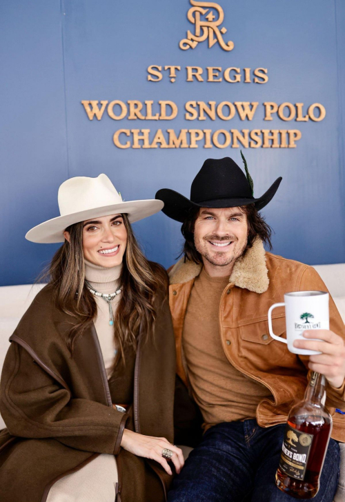 Nikki Reed and Ian Somerhalder at Snow Polo Championships, December 2024 4