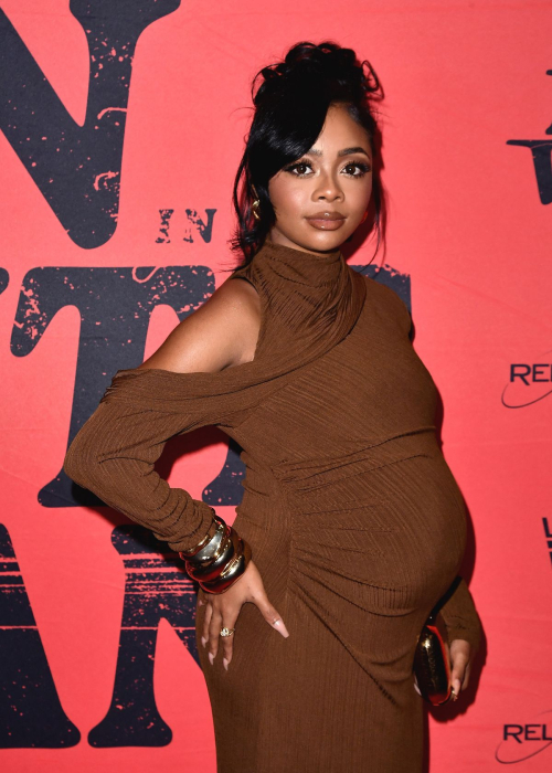 Pregnant Skai Jackson at The Man In The White Van Premiere, December 2024 6