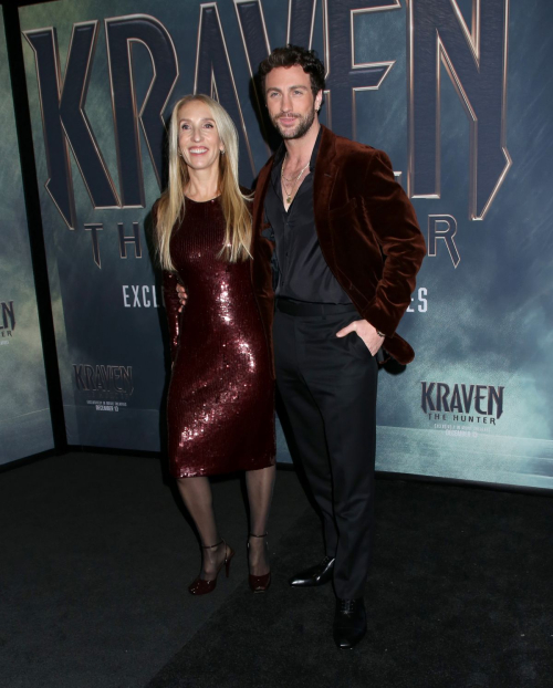 Sam Taylor-Johnson at Kraven The Hunter Premiere in New York, December 2024 2