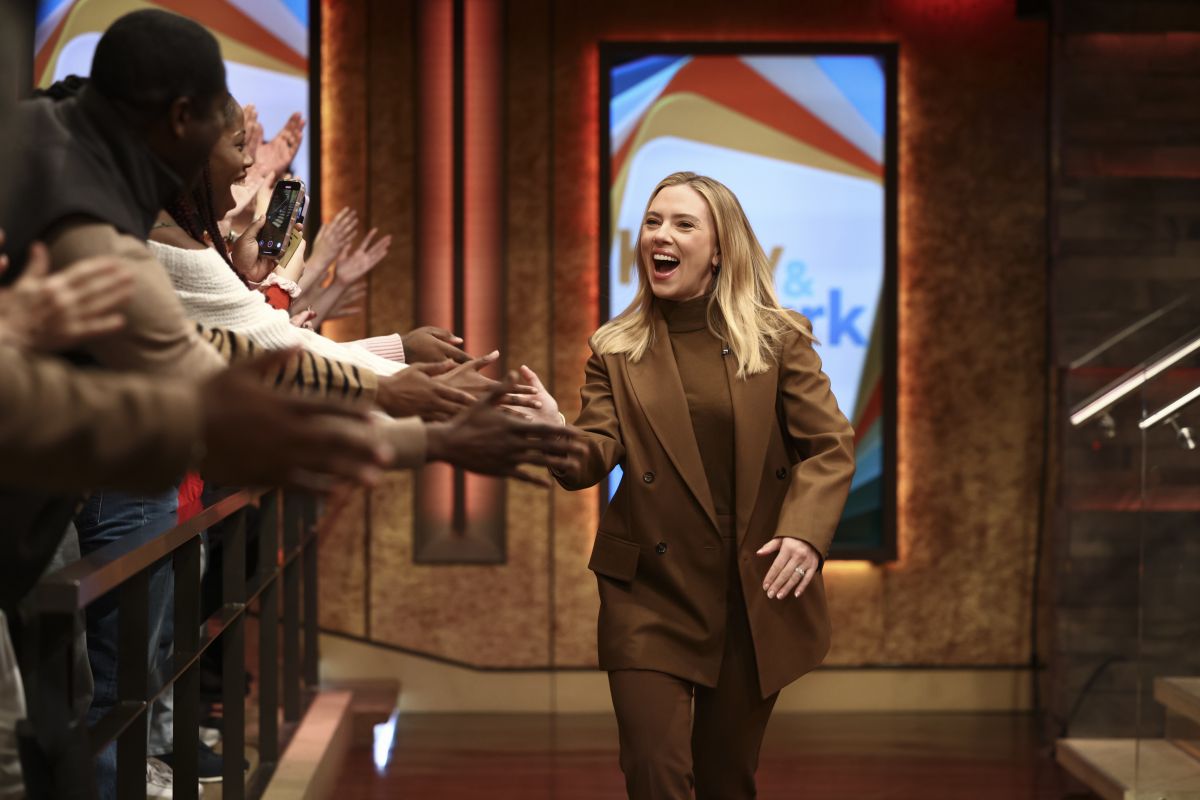 Scarlett Johansson on Live with Kelly and Mark, November 2024