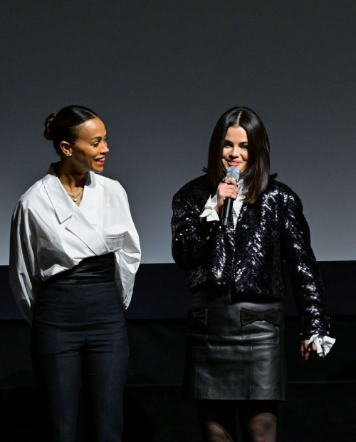 Selena Gomez and Zoe Saldana at MoMA Screening, December 2024 5