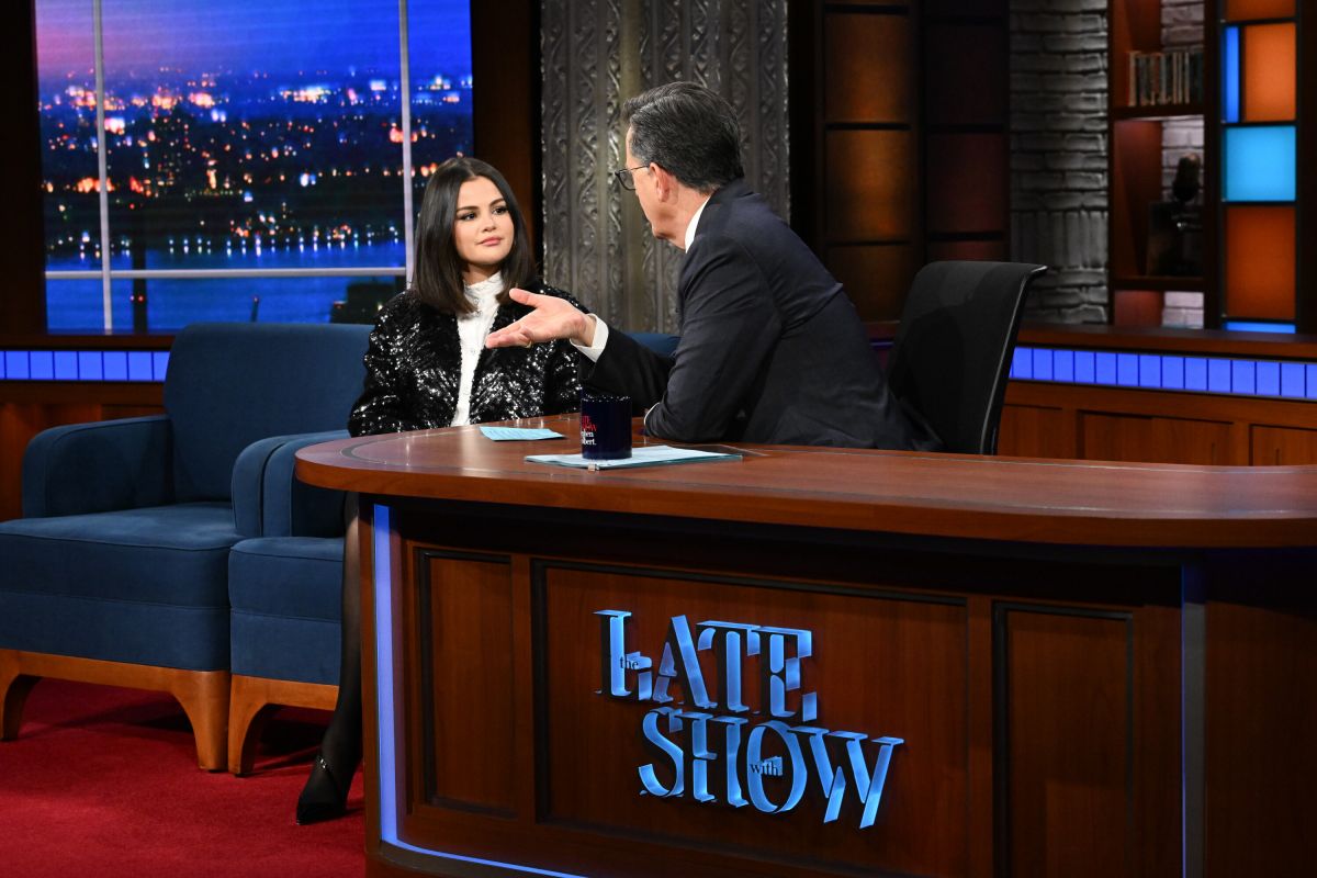 Selena Gomez at Late Show with Stephen Colbert, December 2024