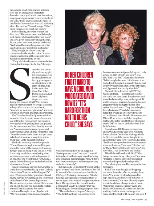 Susan Sarandon in The Sunday Times Magazine, November 2024 2