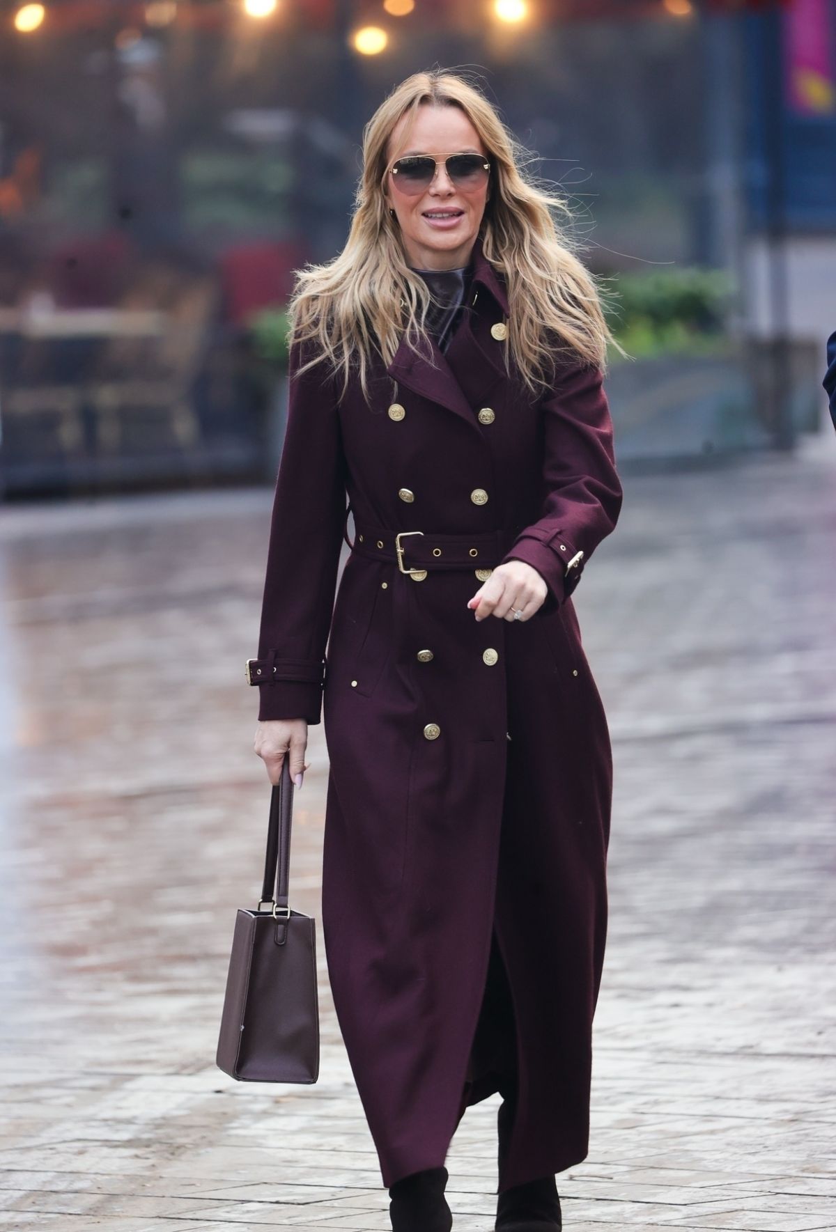 Amanda Holden Arrives at Heart Radio, January 2025