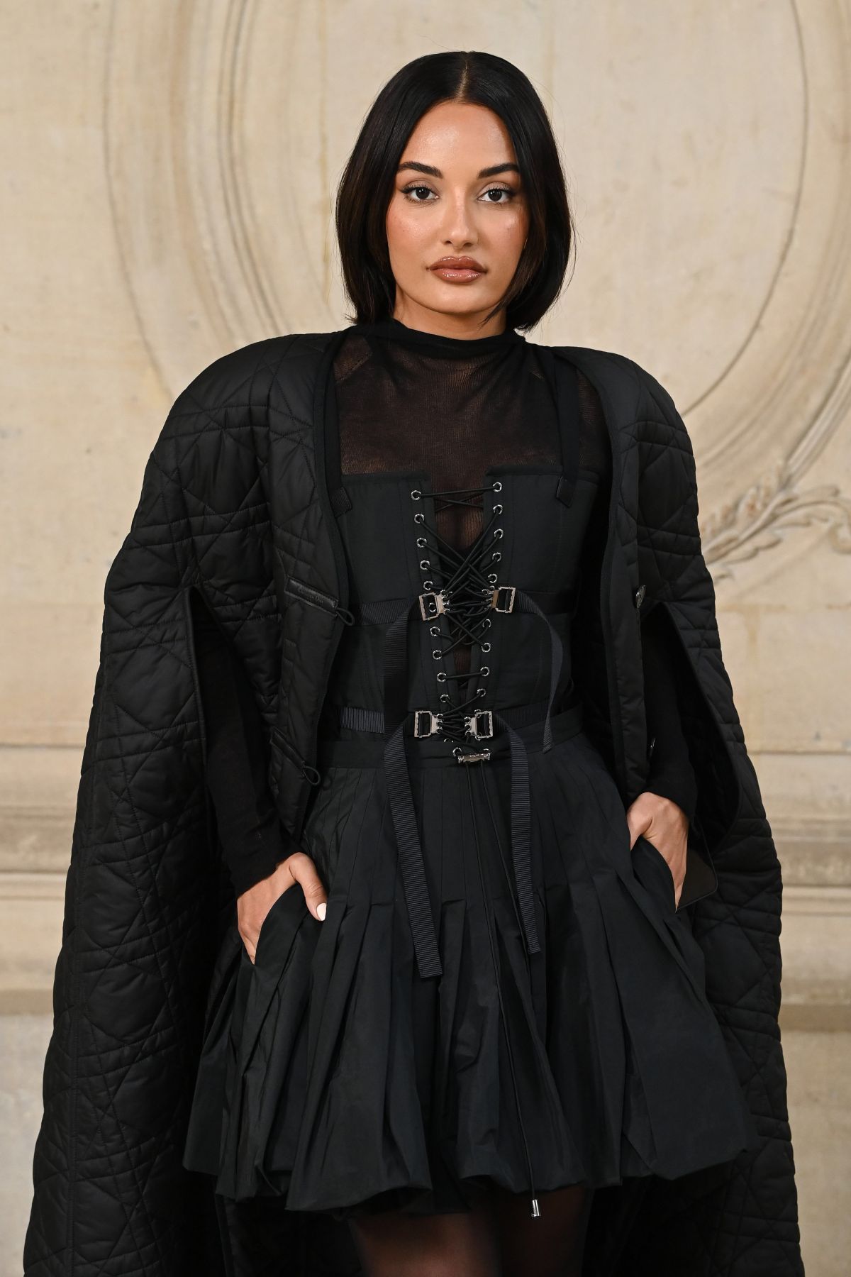 Amina Mauddi at Christian Dior Haute Couture Show, January 2025