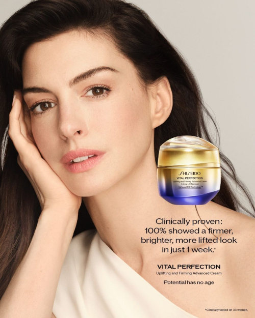 Anne Hathaway for Shiseido, January 2025