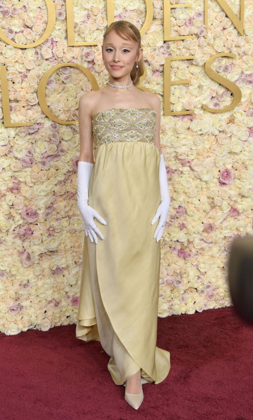 Ariana Grande Dazzles in Archival Dress at 82nd Golden Globes, January 2025