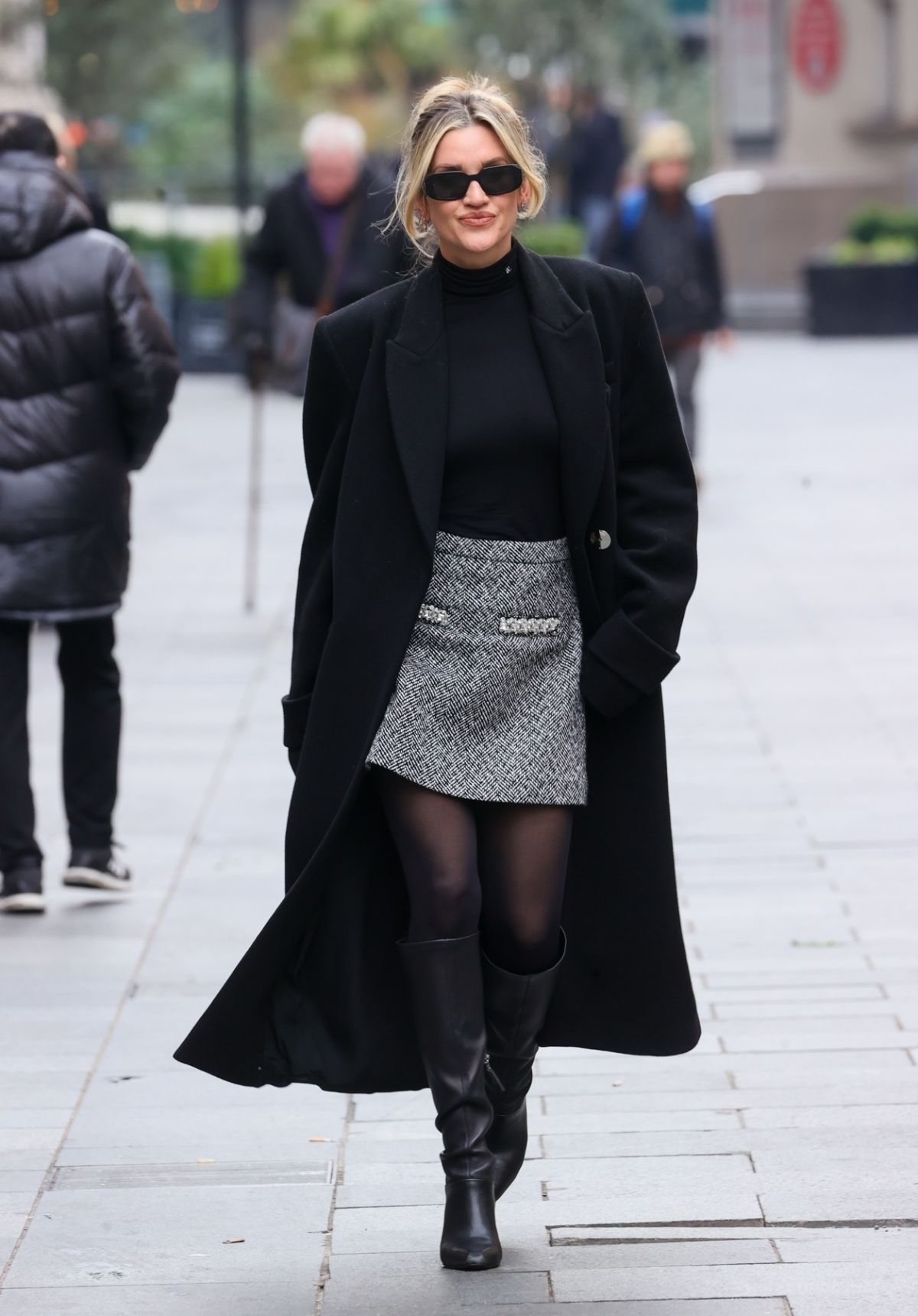 Ashley Roberts Leaves Heart Radio in London, January 2025