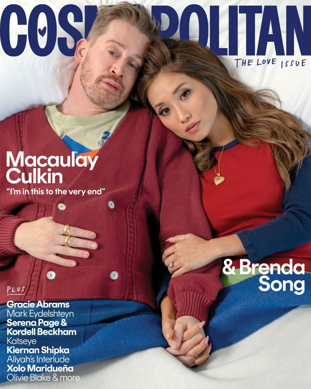 Brenda Song and Macaulay Culkin featured in Cosmopolitan, February 2025