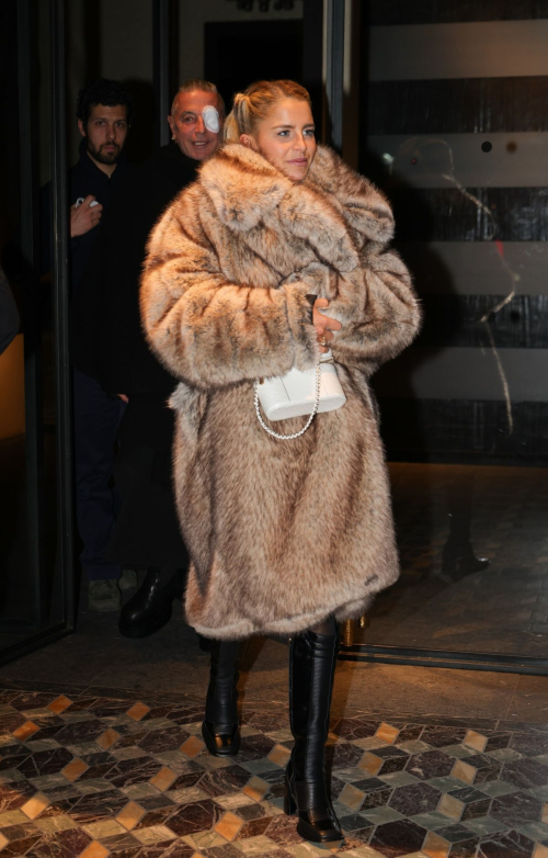 Caroline Daur Arrives at Costes Hotel in Paris, January 2025 6