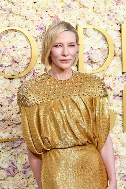 Cate Blanchett Lights Up the Red Carpet at Golden Globes, January 2025