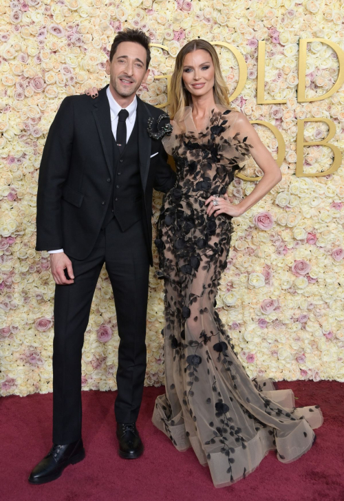 Georgina Chapman and Adrien Brody Celebrate at Golden Globes, January 2025 2