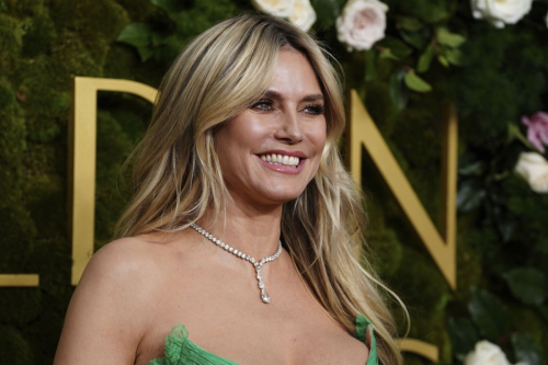 Heidi Klum Stuns in Bold Dress at 82nd Annual Golden Globes, January 2025 3