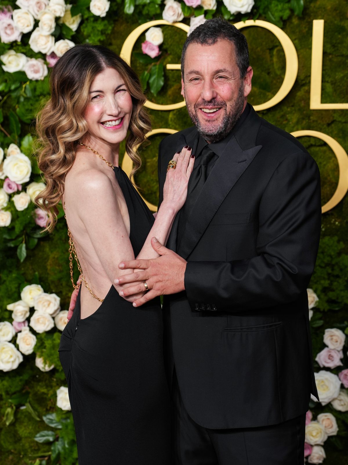 Jackie and Adam Sandler Steal the Show at Golden Globes, January 2025