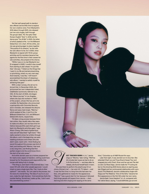 Jennie Features in Billboard Magazine, January 2025 6